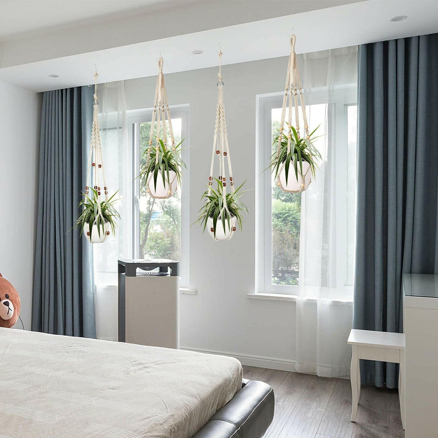 Handmade macrame plant hangers beautifully display your greenery and add a cozy, boho touch to any home décor.