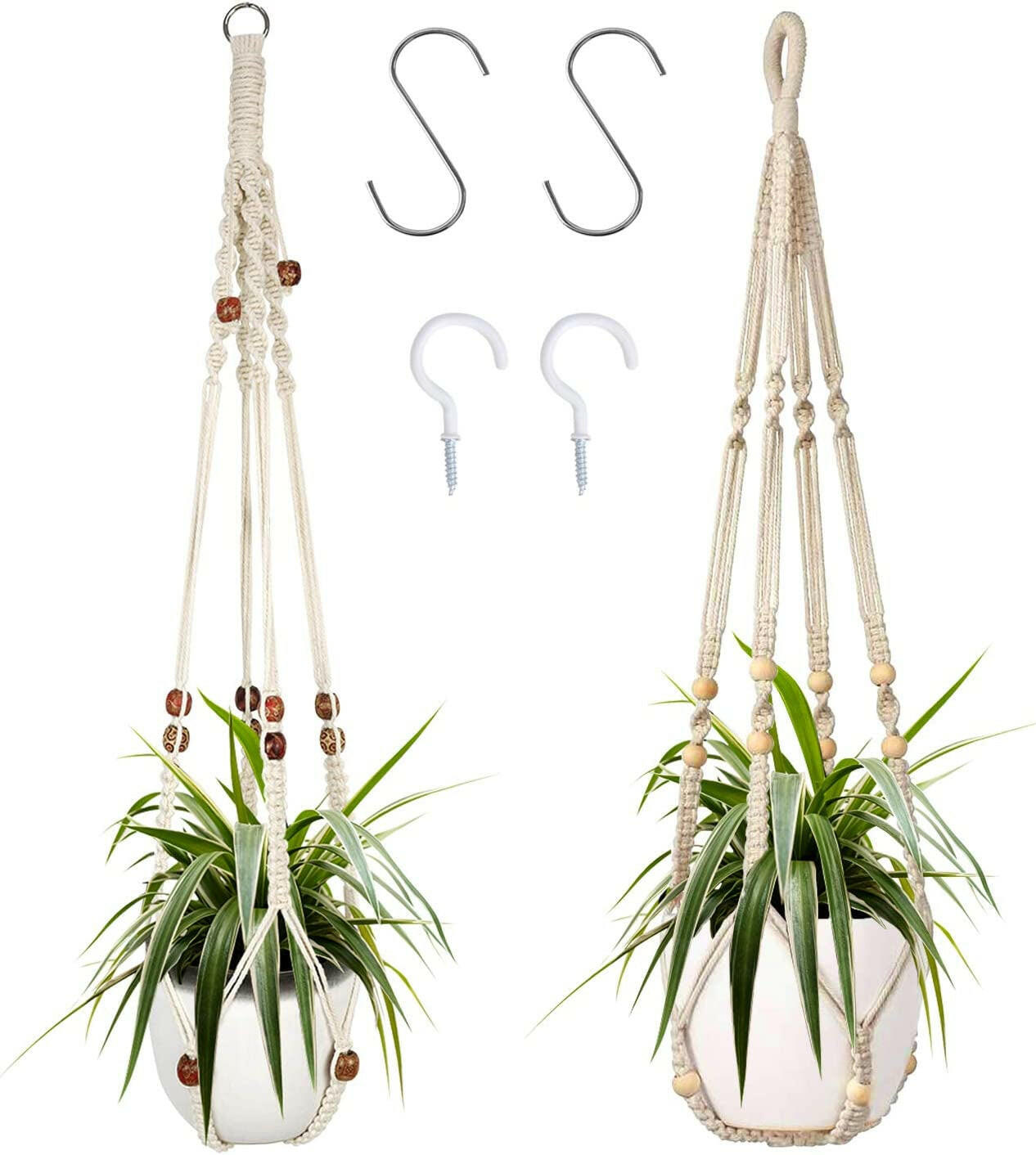 Handmade macrame plant hangers beautifully display your greenery and add a cozy, boho touch to any home décor.